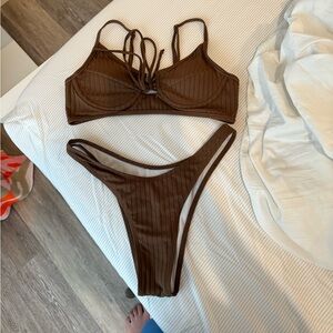 Brown bikini set